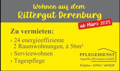 Wohnung zur Miete 847 € 2 Zimmer 58 m² frei ab sofort Taubenstr. 5 Derenburg Blankenburg 38895