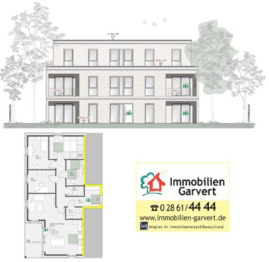 Wohnung zum Kauf Provisionsfrei 419.500 € 4 Zimmer 105 m² Raesfeld Raesfeld 46348
