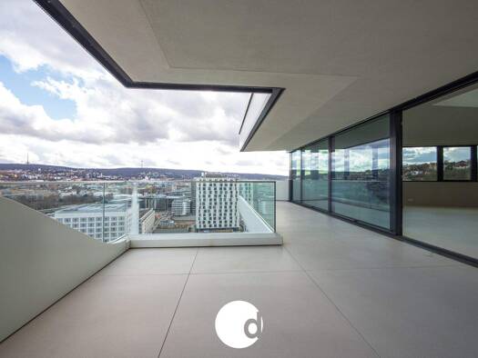 Penthouse zur Miete 9.900 € 5 Zimmer 500 m² 18. Geschoss frei ab sofort Nord Stuttgart 70192