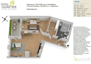 Wohnung zur Miete 700 € 2 Zimmer 76 m² frei ab sofort Hannelore-Kunze-Straße 24 Mittelfeld Hannover 30539