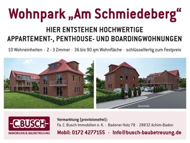 Terrassenwohnung zum Kauf 249.900 € 2 Zimmer 52 m² Erdgeschoss Am Schmiedeberg 25 Achim Achim 28832