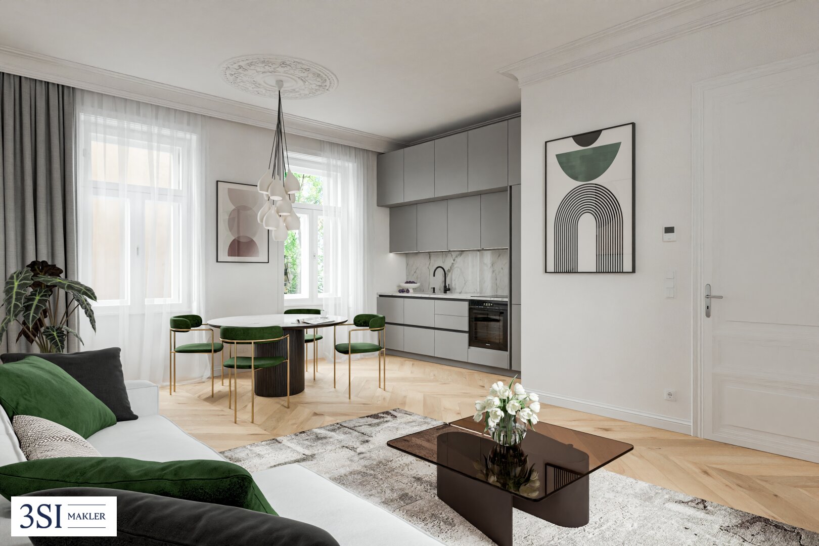 Wohnung zum Kauf 1.195.000 € 4 Zimmer 129,5 m² 1. Geschoss Seisgasse 18 Wien 1040