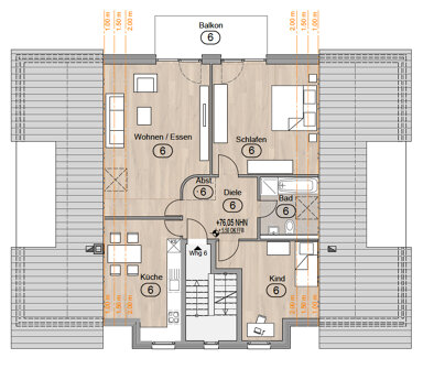 Wohnung zum Kauf 280.000 € 3 Zimmer 87 m² 2. Geschoss Immigrath Langenfeld / Immigrath 40764