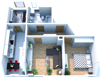 Wohnung zur Miete 325 € 2 Zimmer 58,2 m² 3. Geschoss frei ab sofort Hohestr. 21 Waldheim Waldheim 04736