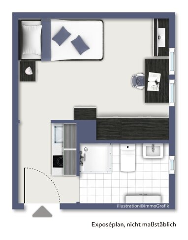 Apartment zur Miete 450 € 1 Zimmer 18 m² Erdgeschoss Im Geiger Stuttgart 70374