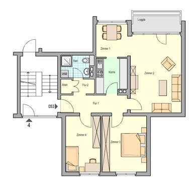 Wohnung zur Miete 720 € 3 Zimmer 79,9 m² Erdgeschoss frei ab 01.08.2024 Ehrang 4 Trier 54293