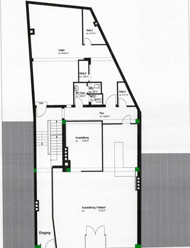 Bürofläche zur Miete 2.000 € 3 Zimmer 160 m² Bürofläche Karthäuserstraße Kassel / Mitte 34117