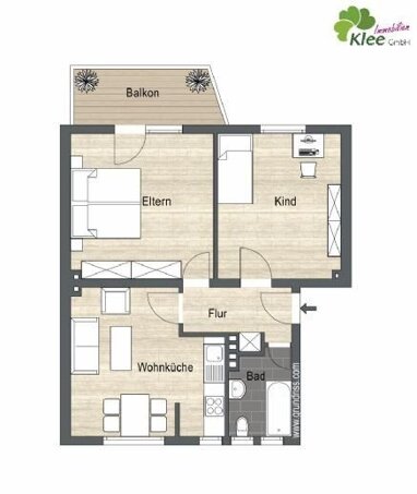 Wohnung zur Miete 690 € 3 Zimmer 58,2 m² Erdgeschoss Im Brücherfeld 6 Gremberghoven Köln 51149