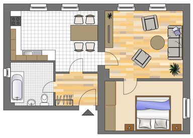 Wohnung zur Miete 419 € 3 Zimmer 56,9 m² 1. Geschoss Unterdelle 10 Bövinghausen Dortmund 44388