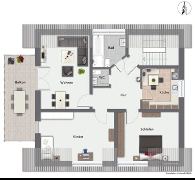 Wohnung zur Miete 790 € 3 Zimmer 95 m² 1. Geschoss Finkenweg 66 Wülfer - Bexten Bad Salzuflen 32107
