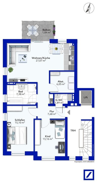 Wohnung zum Kauf provisionsfrei 352.748 € 3 Zimmer 80,2 m² 1. Geschoss Bitburg Bitburg 54634