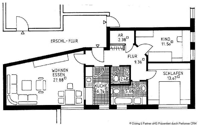 Wohnung zur Miete 538 € 3 Zimmer 79 m²<br/>Wohnfläche Ab sofort<br/>Verfügbarkeit Fröbelstraße Debschwitz 2 Gera 07548