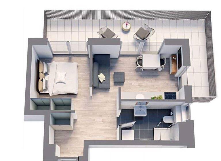 Wohnung zum Kauf - Neubau provisionsfrei als Kapitalanlage geeignet 497.000 € 2 Zimmer 44,3 m² Partenkirchen Garmisch-Partenkirchen 82467