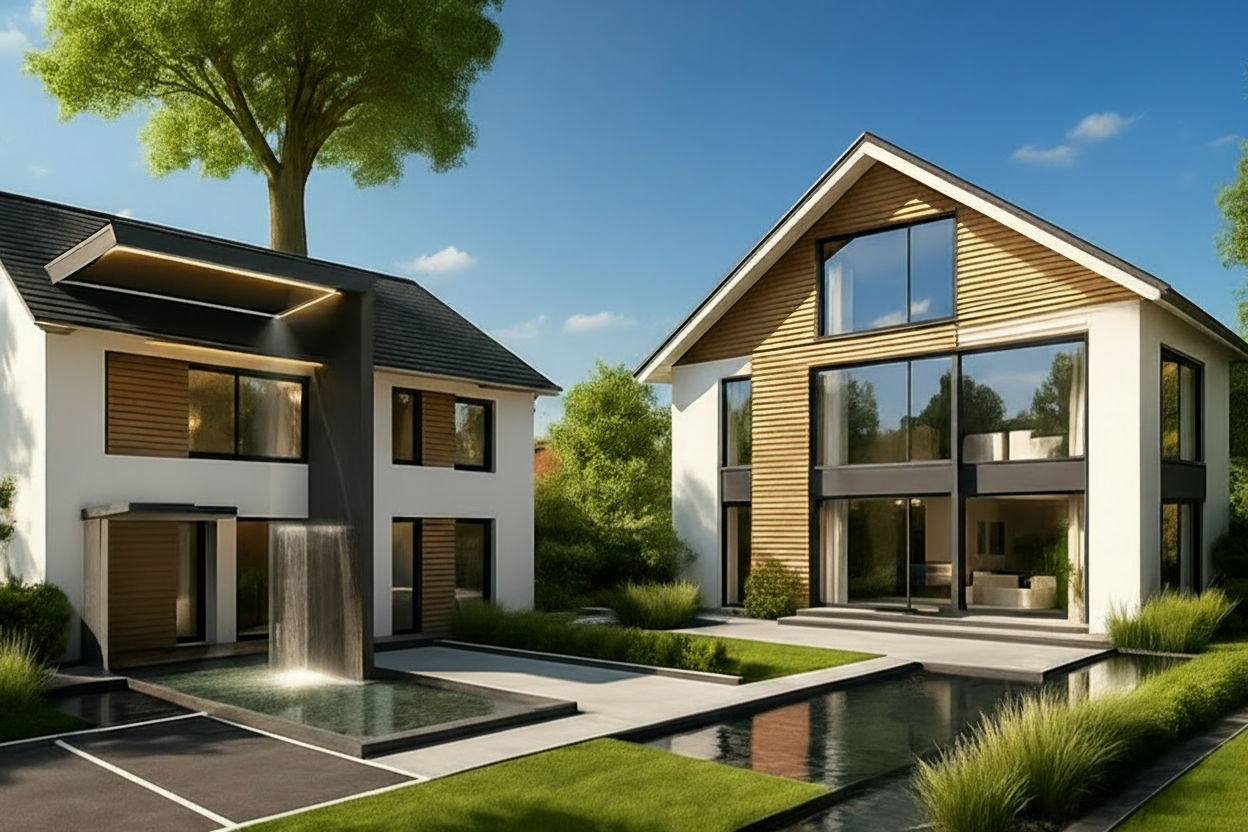 Neubau: Energiespar- Doppelhaushälfte mit Garten in bester Lage Zentral in Usingen !!!