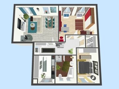 Wohnung zur Miete 700 € 3 Zimmer 107 m² 3. Geschoss Bahnhofstraße 2 Zella-Mehlis 98544