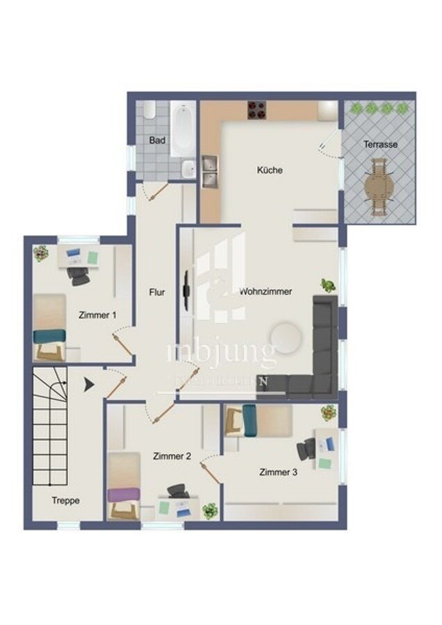 Wohnung zur Miete 530 € 4 Zimmer 95 m²<br/>Wohnfläche 2. Stock<br/>Geschoss 01.09.2024<br/>Verfügbarkeit Zell Zell 56856