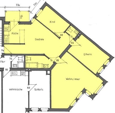 Wohnung zur Miete 900 € 3 Zimmer 94 m² 1. Geschoss Baumerstraße 3, 1. OG Andreasvorstadt Erfurt 99089