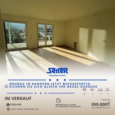 Wohnung zum Kauf provisionsfrei 399.000 € 3,5 Zimmer 88 m² Kandern Kandern 79400