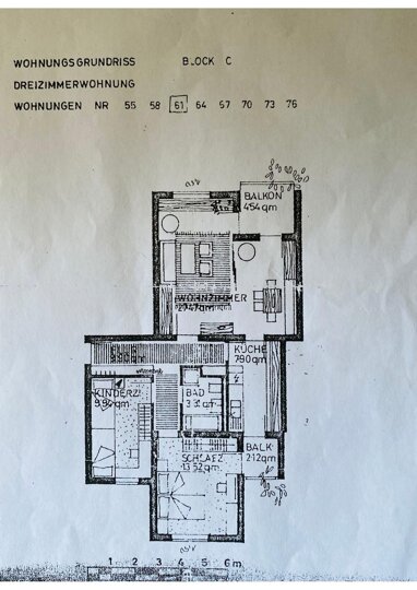 Wohnung zur Miete 600 € 3 Zimmer 75,8 m² Jenaerstrasse 11 Hammerschmiede Augsburg 86169