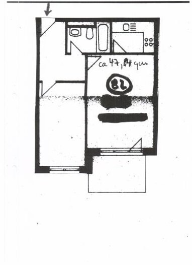 Wohnung zur Miete 550 € 2 Zimmer 47 m² Am Deich 64D Alte Neustadt Bremen 28199