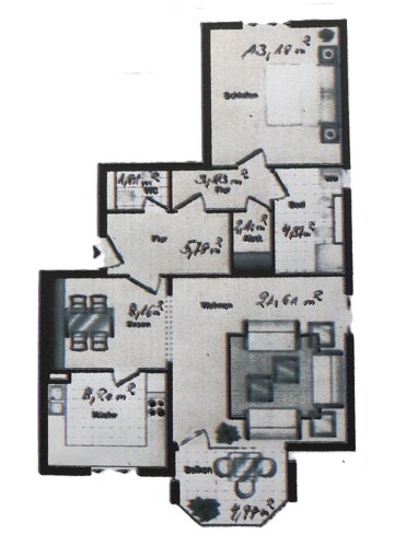 Wohnung zur Miete 698 € 2 Zimmer 74 m² Karschhauser Straße 6 Zentrum Erkrath 40699