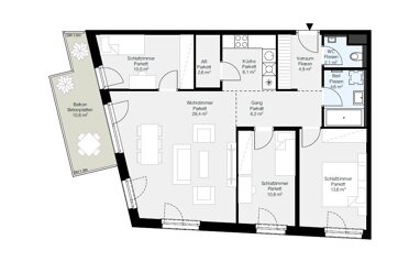 Wohnung zur Miete 1.025,25 € 4 Zimmer 90,3 m² 1. Geschoss Wiener Neustadt 2700