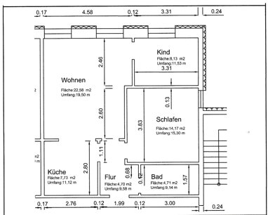 Wohnung zur Miete 520 € 3 Zimmer 62 m² 1. Geschoss Kloster Zinna Jüterbog 14913