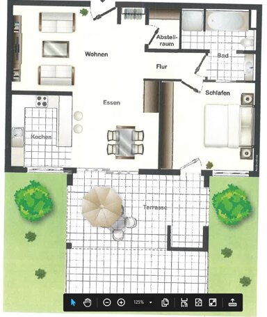 Wohnung zur Miete 950 € 2,5 Zimmer 75,8 m² EG frei ab sofort Im Wasserstein 22 Bad Dürrheim Bad Dürrheim 78073