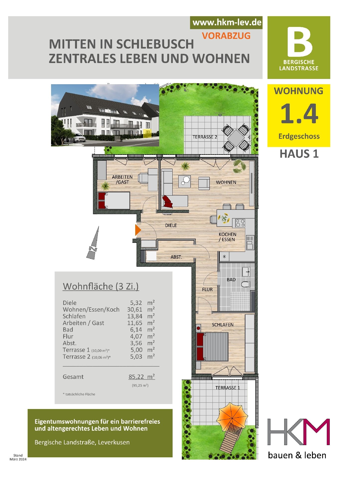 Im Zentrum von Leverkusen-Schlebusch: Barrierefreie Eigentumswohnungen für individuelles Wohnen