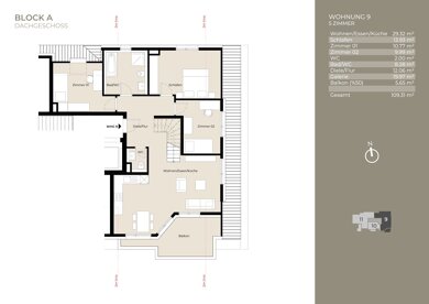 Maisonette zur Miete 1.885 € 5 Zimmer 109,3 m² frei ab sofort Plieningen Stuttgart 70599