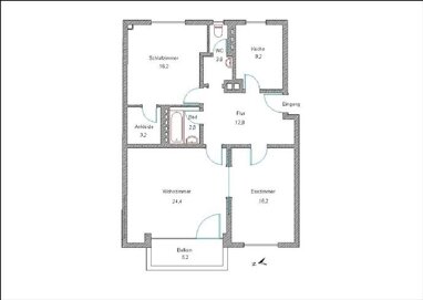 Wohnung zur Miete 913 € 3 Zimmer 90 m² 2. Geschoss Feldbergplatz Neustadt Mainz 55118