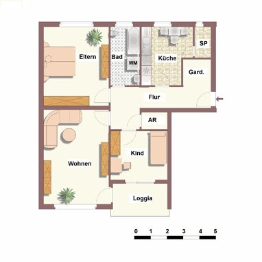 Wohnung zur Miete 499 € 3 Zimmer 87 m² 2. Geschoss Augustastr. 10 Schwelm 58332