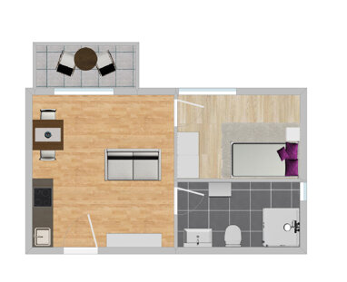 Wohnung zur Miete 615 € 1,5 Zimmer 40 m² 2. Geschoss Im Nußbaumboden 5 a Müllheim Müllheim 79379