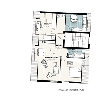 Wohnung zum Kauf Provisionsfrei 299.000 € 3 Zimmer 76,8 m² 2. Geschoss Spandau Berlin 13597