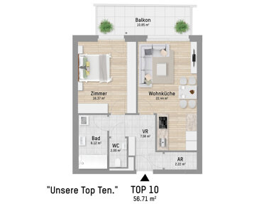 Wohnung zum Kauf 399.900 € 2 Zimmer 56,7 m² Pastorstraße 28 Wien 1210