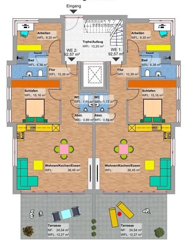 Apartment zum Kauf Provisionsfrei 314.800 € 3 Zimmer 92,6 m² Erdgeschoss Sand Bad Emstal 34308