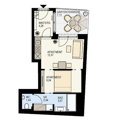 Wohnung zum Kauf 309.500 € 2 Zimmer 32,7 m² Krieglergasse 12 Wien 1030
