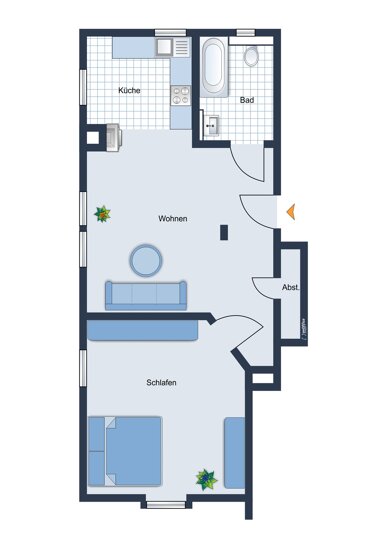 Wohnung zum Kauf 249.000 € 2 Zimmer 53 m² Seelberg Stuttgart / Bad Cannstatt 70372