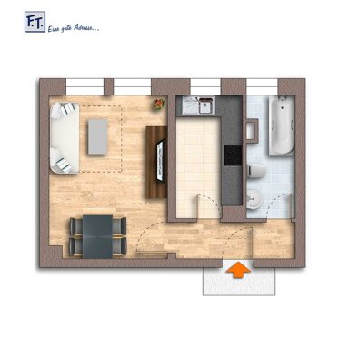 Wohnung zur Miete 200 € 1 Zimmer 29,7 m² 3. Geschoss frei ab 01.02.2025 Max-Müller-Str. 36 Zittau Zittau 02763