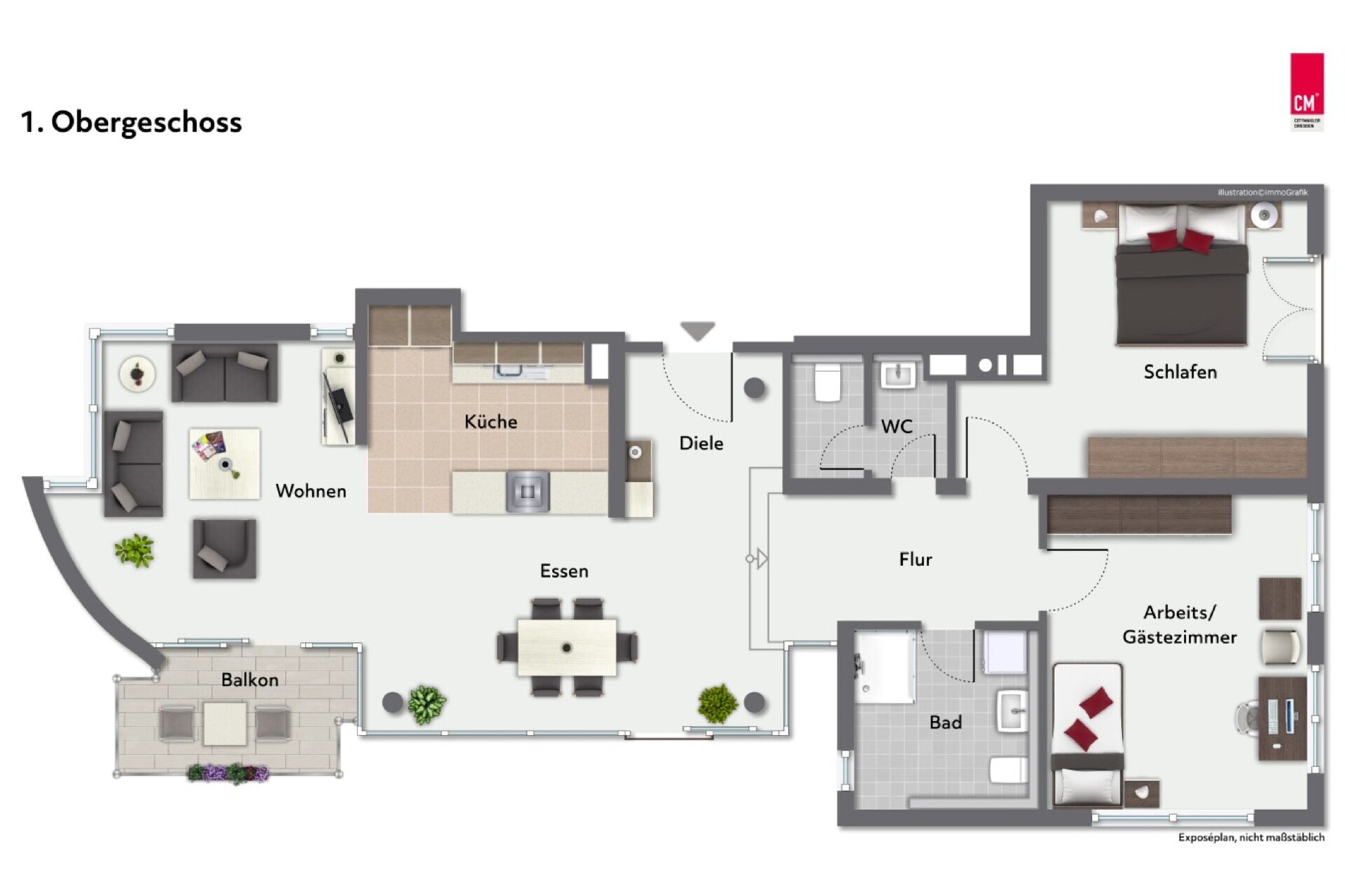 Wohnung zur Miete 1.100 € 3 Zimmer 95 m²<br/>Wohnfläche 2.<br/>Geschoss ab sofort<br/>Verfügbarkeit Selliner Straße 2 Klotzsche (Königswald-Nord) Dresden 01109