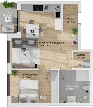 Wohnung zum Kauf Provisionsfrei 265.900 € 2 Zimmer 56,6 m² Erdgeschoss Reimelstraße 3a Ravolzhausen Neuberg 63543