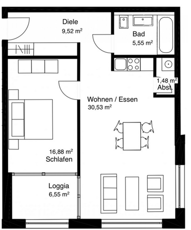 Wohnung zur Miete 600 € 2 Zimmer 59 m² Dornbergstraße 20 Echarding München 81673