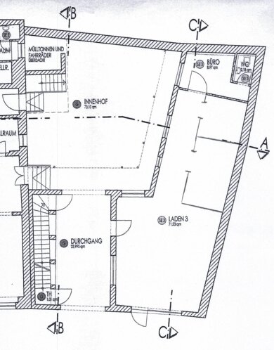 Büro-/Praxisfläche zur Miete provisionsfrei 1.025 € 3 Zimmer 82,4 m² Bürofläche Judengasse 11 Altstadt Schweinfurt 97421