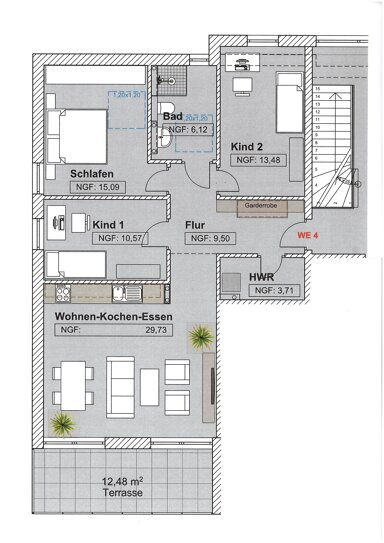 Wohnung zum Kauf provisionsfrei 265.000 € 4,5 Zimmer 94 m² 1. Geschoss Buweiler Wadern 66687