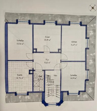 Wohnung zur Miete 700 € 4 Zimmer 84 m² frei ab sofort Schafbergstraße Lichtental Baden-Baden 76534