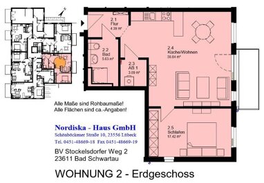 Wohnung zum Kauf Provisionsfrei 368.836 € 2 Zimmer 70,9 m² Stockelsdorfer Weg 2 Wahlbezirk 11 Bad Schwartau 23611
