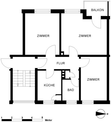 Wohnung zur Miete 468 € 3 Zimmer 62,2 m² 2. Geschoss frei ab 01.01.2025 An der Südbäke 94 Hackenweg Oldenburg 26127