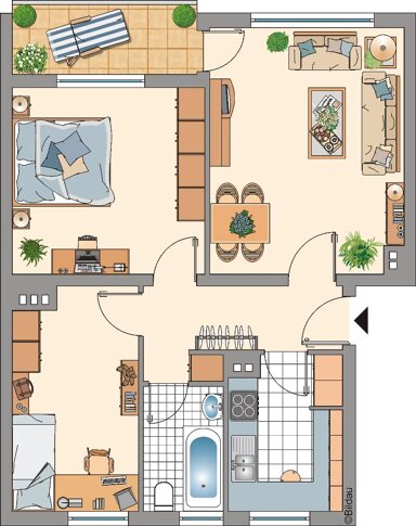 Wohnung zur Miete 509 € 3,5 Zimmer 62,7 m² 3. Geschoss Hans-Böckler-Straße 4 Klausen Remscheid 42899