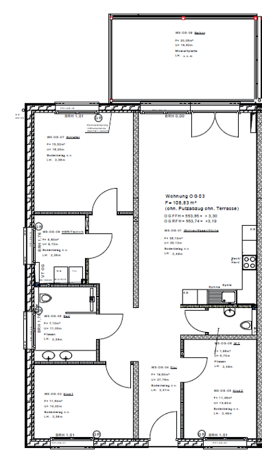 Apartment zur Miete 1.350 € 4 Zimmer 123,5 m² 1. Geschoss Blumentalstraße Frommern Balingen 72336