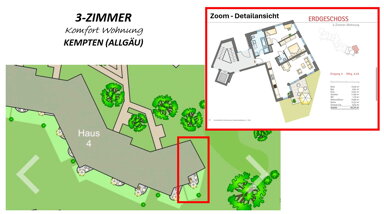 Wohnung zum Kauf provisionsfrei 490.000 € 3 Zimmer 83 m² EG frei ab 01.10.2025 Leutkircher Straße 27 d Stiftallmey Kempten 87439